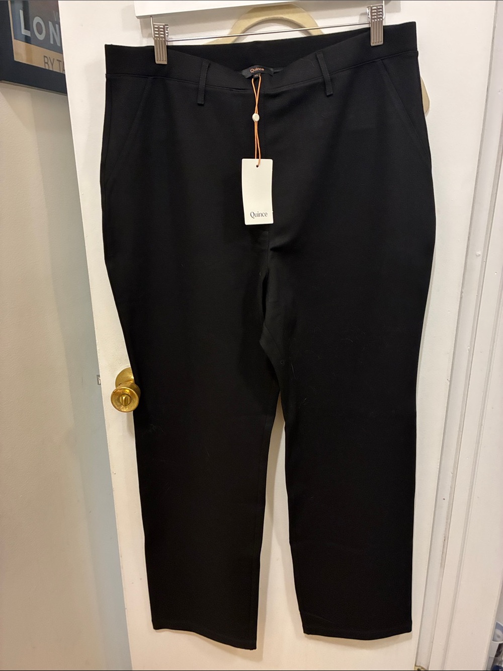 Quince Women’s Black Ponte Pants - Classic Tailored Fit NWT